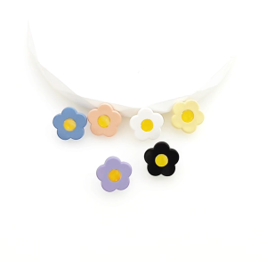 Jawa Plastic Button Kancing Plastik Bunga Warna Warni Satuan Aesthetic Kecil Mewah 18mm JLZ-B312