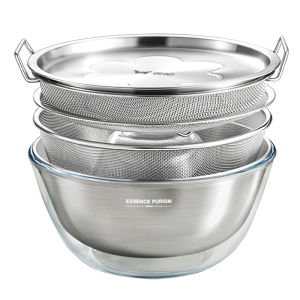 Suncha | 304 Stainless Steel Prep And Wash Basins With Drain Basket 6pcs
