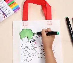 DIY Painting Graffiti Bag Non-woven Hand Bag for Kids Gifts Bag Birthday Gift Return Gift Bag