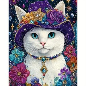 Cat-Themed Paint By Numbers For Adults Handpainted Number Drawing Coloring Wall Art Living Room Decor