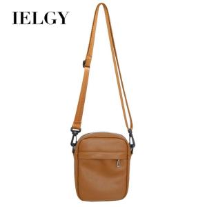 IELGY trendy casual messenger bag pu soft leather fashion shoulder bag men