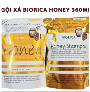 DẦU GỘI / DẦU XẢ DƯỠNG TÓC MỀM MƯỢT THÀNH PHẦN MẬT ONG BIORICA (TÚI 360ML)