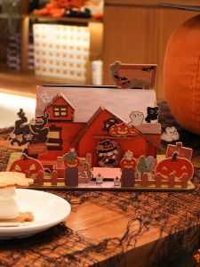 Iine ma bí ngô faceplate bìa cho Switch/OLED Dock lưu trữ Bộ chuyển đổi Nintendo Phụ kiện chơi game chuyển đổi trạm dock vật liệu gỗ quà Halloween