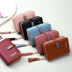 NCW-099 Korean Student Style Unique Design INS pired Womens Small Coin Short Wallet - Show Your Personality and Taste!"