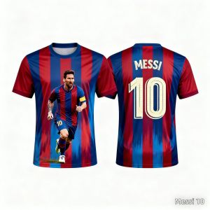 Áo Thun In 3D AI Messi Số 10 Thời Trang Mùa Hè Chất Liệu Nhanh Khô Đồ Thể Thao Cho Bố Mẹ Và Bé Áo Tập Luyện Thể Thao Thường Ngày Chất Liệu Polyester