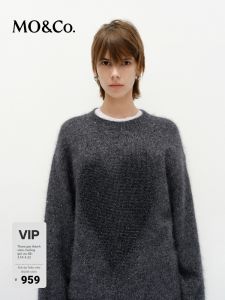 MO&Co. | Handcrafted Mohair Glitter Beads Crystal Heart Sweater
