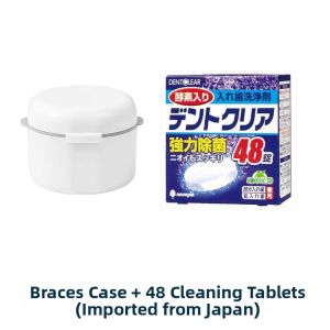 Dental Retainer and False Teeth Storage and Cleaning Box