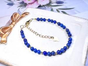 Gelang Tangan Kristal Natural Crystal Lapis Lazuli Bracelet 天然水晶青金石手链