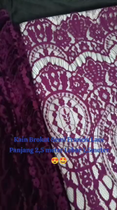 Kain Brokat Semi Francis Katun Halus Bahan Brukat Isi Panjang 25m x Lebar 15m untuk Gaun Pengantin dan Kebaya