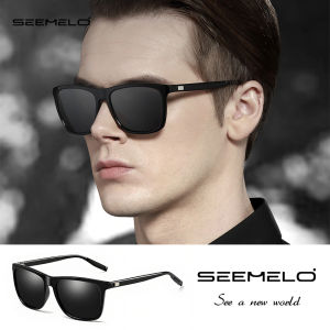 SEEMELO Fashion Polarized Sunglasses Ultra Light Driving Sunglasses Retro Frame Square Sunglasses Sports Sunglasses UV400 Sunglasses Cycling Riding Running Glasses for Men Women