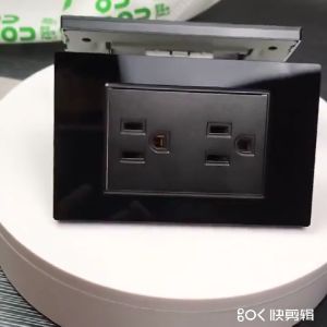 【Free Box】Wall Switch and Outlet Switch Socket Panel Porous 118 Type 16A 250V Household Concealed Installation Black USB Wall Power Socket