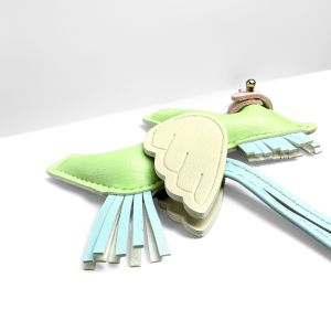 Elegant Winged Pony Keychain with Detachable Mouth Strap | Hand-Stitched Premium PU Leather Bag Charm with Plush Filling Gift