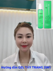 Gel tẩy trang sennio hàn quốc kiêm sữa rửa mặt sennio chính hãng 2in1 tạo bọt thải độc detox da senio bio cleansing gel 2 in 1 màu xanh lá cây sno 826