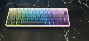 Side Printed Keycaps 130+ Keys Cherry Profile Gradient Backlit Keycap Double Shot PBT Material for 61/64/68/84/87/96/98/100/104/108 Mechanical Keyboard