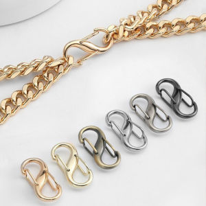 กระเป๋าข้อต่อเพิ่มความยาวสายรัดชั้นในสั้นลงตะขอเกี่ยวอัลลอยด์รูปร่างเอสรูปร่างต่างหูมีโซ่ความยาวห่วงปรับระดับอุปกรณ์เสริมสีเงิน