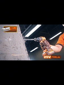 RICOTA สว่านกระแทกแบตเตอรี่ไร้สาย 25V 78 Nm 3 ระบบ ขัน เจาะ กระแทก รุ่น RICIDL2578 RICIDL25781