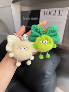 Bag Charm - Bow Fur Ball - Gantungan Tas - Kunci - Lucu - Korean Style - Bola Bulu Pita