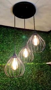 Lampu gantung minimalis ruang tamu gaya kafe 3 in 1