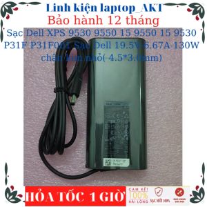 Sạc laptop Dell XPS 9530 9550 15 9550 15 9530 P31F P31F001 Sạc Dell 19.5V-6.67A-130W chân kim nhỏ( 4.5*3.0mm)
