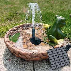 Solar Fountain with 6 Nozzles - 1.4W Solar Panel Floating Water Pump for Bird Baths PoolsGarden DIY Waterfall Yard Decor