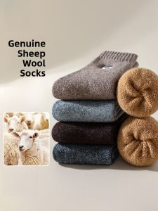 Miiow | Thickened Fleece Winter Socks Womens Mid-Calf Warm Anti-Cold Woolen Floor Snow Boots Socks Cat Person Brand Pure E-commerce