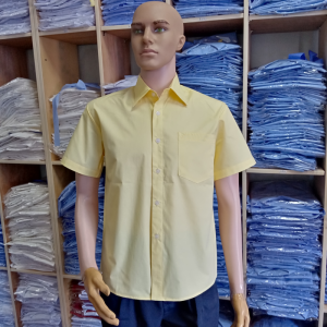 Mens Business Casual Shirt Standard Fit Short Sleeve Long Sleeve Thin Square Collar Work Clothes Polyester Cotton Blend