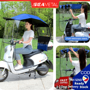 SEAMETAL Motorcycle Canopy Sunshade Umbrella Waterproof Windproof Awning Sun Protector Windshield Heavy Duty Rain Gear