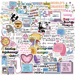 50/100PCS Cartoon Snarky Meme Graffiti Stickers Decorative Guitar Notebook Luggage DIY