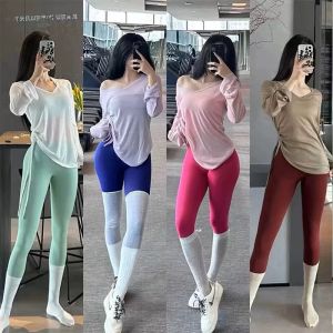 Áo Tập Yoga Dài Tay Mới 2025 Cho Nữ Quần Áo Thể Thao Rộng Rãi Thoải Mái Chống Khuẩn Thấm Hút Nhanh Khô Chạy Bộ Tập Thể Dục Khiêu Vũ Tập Luyện Tổng Hợp