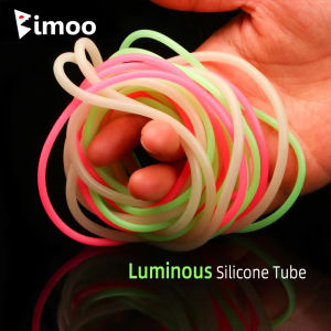 Bimoo 2M/pack Soft Silicone Luminous Fishing Tube Glow Tube Fishing Rig Hook Sleeve Saltwater Fishing Rigs Jig Lure Accessoires