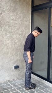 Burzara Celana Formal Kerja Pria Bahan Dasar Mengkilat Slim Fit