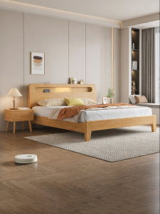 Solid Wood Storage Bed