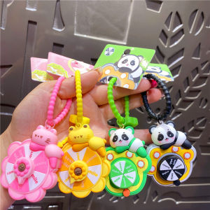 Fascinating Panda Cat Keychain Toy Stress Relief Children Bookbag Decorative Hanging Ornament Couple Creative Gift PVC Material
