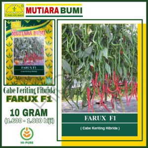 BENIH CABE CABAI KERITING HIBRIDA FARUX F1 ISI 10 GRAM (± 1.600-1.800 butir benih) CAP MUTIARA BUMI