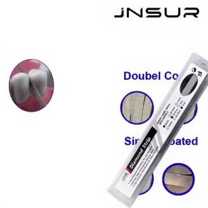 Dental Diamond Strips Metal Polishing Strip Diamond Sanding Surface with Single/Double Face Coated of Polishing Teeth Whitening