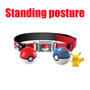 Takara Tomy | Pokemon Belt Ball Toys Kawaii Pet Elf Pikachu Squirtle Bulbasaur Cosplay Battle Competitive Game Pocket Monster Pocket Ball