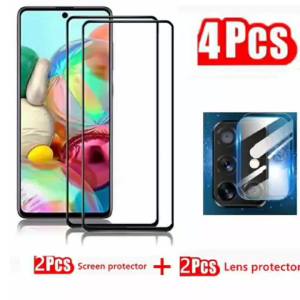 2+2 Packs Full Cover Screen Protector Protective Film Glass For SAMSUNG Galaxy A31 A32 A33 A34 A35 A36 A37 PVC Camera Protector
