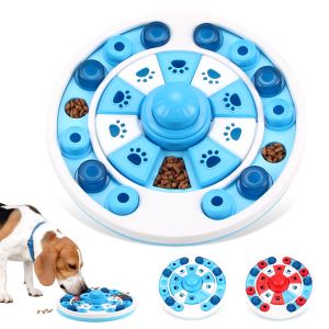 Dog Slow Feeder Interactive Dog Puzzle Game Squeaky Enrichment Toy for Puppy IQ Training Pet Treat Dispenser for Small Medium & Large Dogs