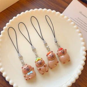 【♡Lovely girls house♡】10Pcs Cute Capybara Keychain Cartoon Bag Pendant Lovely Schoolbag Pendants