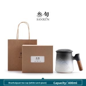 SANXUN | Tea Separation Ceramic Teacup for Office