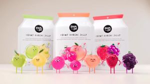 (Limited Edition) Sunsu แก้ว Pinku Peachy and Kawaii Berry