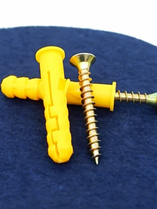 พุกพลาสติกพร้อมสกรู M6x40/60mm แพค 50ตัว พุกพลาสติกสีเหลือง ปุ๊ก พุ๊ก งานช่าง พุกสีเหลือง