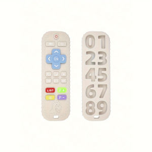 NEW TV Remote Control Baby Silicone Teether Cute Dinosaur Education Teething ToyColorful TV Teether Soothing Molar Stick