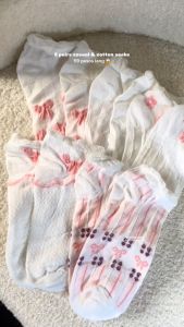 Korean Style Lolita 5Pairs Women JK Japanese White Socks Casual Socks Cotton Socks