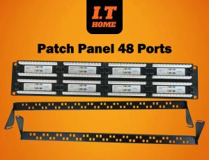 Cable Management / Cable Duct Patch Panel 48 Ports│Patch Panel-D Category 6 48 Ports│Cat6│1RU│For 1U Data Server Rack Cabinet│Cat5e│Cat6e
