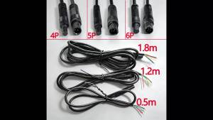 4Pin 5Pin 6Pin Jack Male Female Plug Car DVR Camera Extension DIY Cable Cord Power Wire Length 0.5m 1.2m 1.8m
