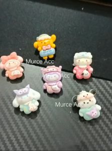 (1 Papan 12 Pcs) Bros Pin Karakter Sanrio Kuromi Friends / Pin Bros Anak Karakter Kartun Lucu