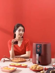 5L Air Fryer With Control Knob For Easy Change of Temperatures And Strong Contolled Heat For Even Cook