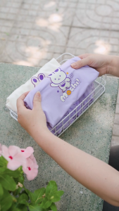 Bộ dài tay bé gái Arich Mochi đồ bộ dài tay vải sợi tre petit mềm mát size 9 tháng đến 6 tuổi