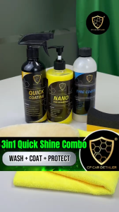 【CP CAR Detailer】Wash + Coating+ Tyre Coating COMBO SET Nano Car Shampoo + Quick Coating + Tyre Coating Car Wash & Care Set